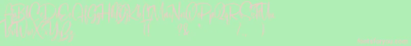 Soulgates Demo Font – Pink Fonts on Green Background