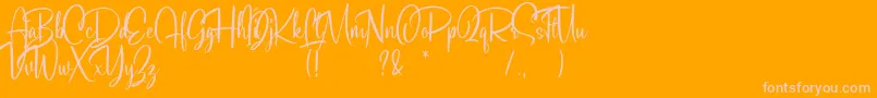 Soulgates Demo Font – Pink Fonts on Orange Background