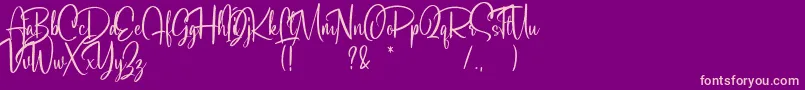 Soulgates Demo-Schriftart – Rosa Schriften auf violettem Hintergrund