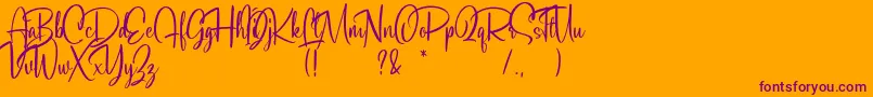 Police Soulgates Demo – polices violettes sur fond orange