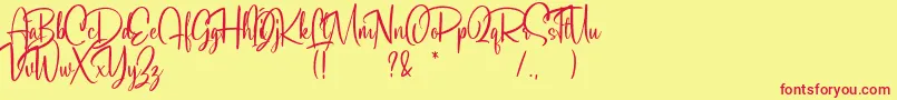 Soulgates Demo Font – Red Fonts on Yellow Background