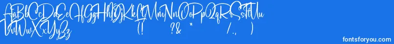 Soulgates Demo Font – White Fonts on Blue Background