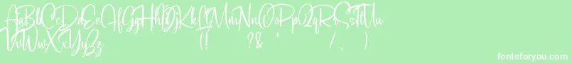 Soulgates Demo Font – White Fonts on Green Background