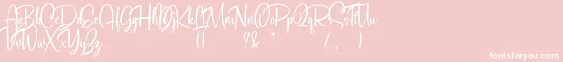 Soulgates Demo-Schriftart – Weiße Schriften auf rosa Hintergrund