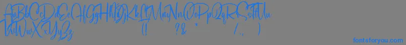 Soulgates Demo-Schriftart – Blaue Schriften auf grauem Hintergrund