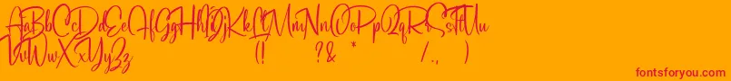 Soulgates Demo Font – Red Fonts on Orange Background