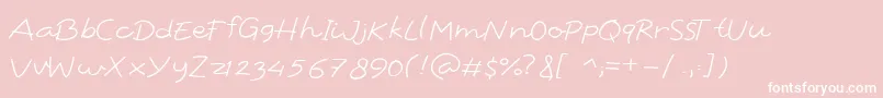 フォントSoulitude – ピンクの背景に白い文字