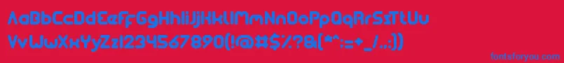 soulmate Font – Blue Fonts on Red Background