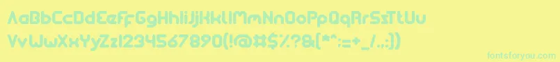 soulmate Font – Green Fonts on Yellow Background