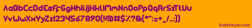 soulmate Font – Purple Fonts on Orange Background