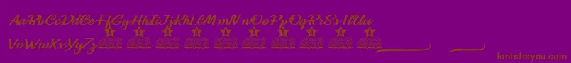 Soulstice Personal Use Font – Brown Fonts on Purple Background