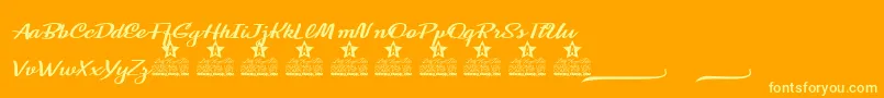 Soulstice Personal Use Font – Yellow Fonts on Orange Background