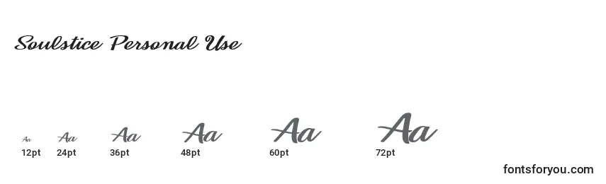 Soulstice Personal Use Font Sizes