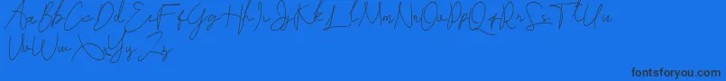 Soulter Font – Black Fonts on Blue Background