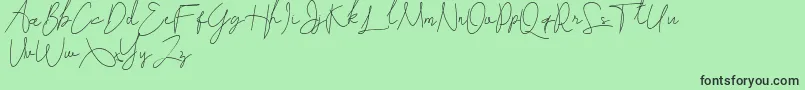 フォントSoulter – 緑の背景に黒い文字