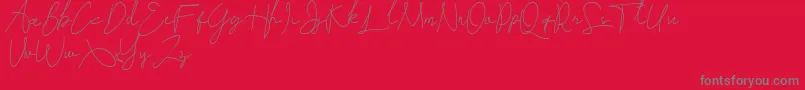 Soulter Font – Gray Fonts on Red Background