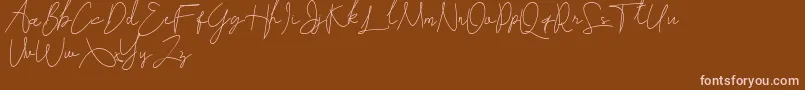 Soulter Font – Pink Fonts on Brown Background