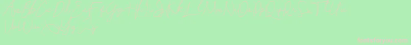 Soulter Font – Pink Fonts on Green Background
