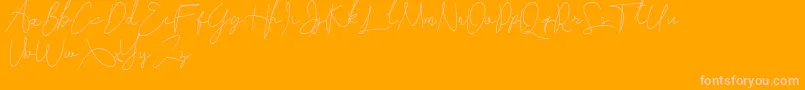 Soulter Font – Pink Fonts on Orange Background