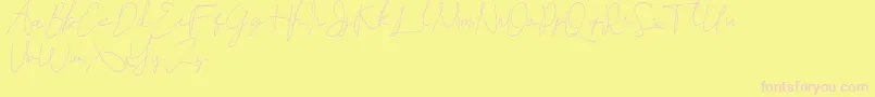 Шрифт Soulter – розовые шрифты на жёлтом фоне