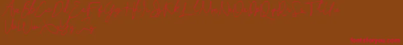 Soulter Font – Red Fonts on Brown Background
