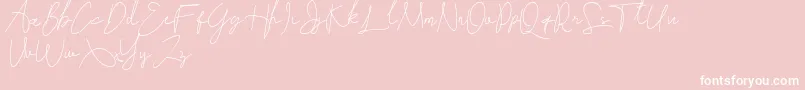 Soulter-Schriftart – Weiße Schriften auf rosa Hintergrund