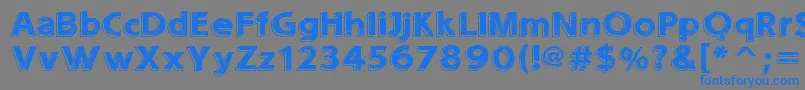 Sounds  Eroded Font – Blue Fonts on Gray Background