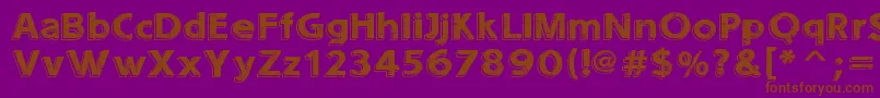 Sounds  Eroded Font – Brown Fonts on Purple Background