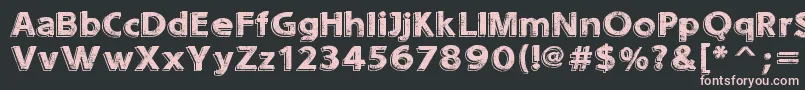 Sounds  Eroded Font – Pink Fonts on Black Background