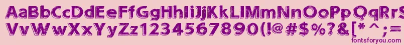 Sounds  Eroded Font – Purple Fonts on Pink Background