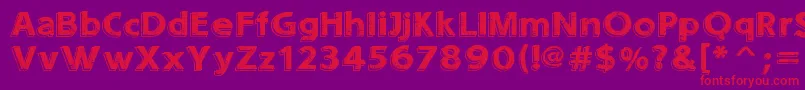 Sounds  Eroded Font – Red Fonts on Purple Background