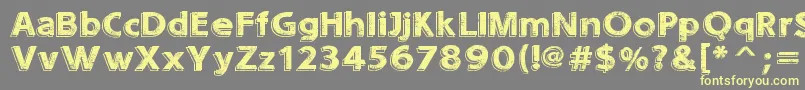 Sounds  Eroded Font – Yellow Fonts on Gray Background