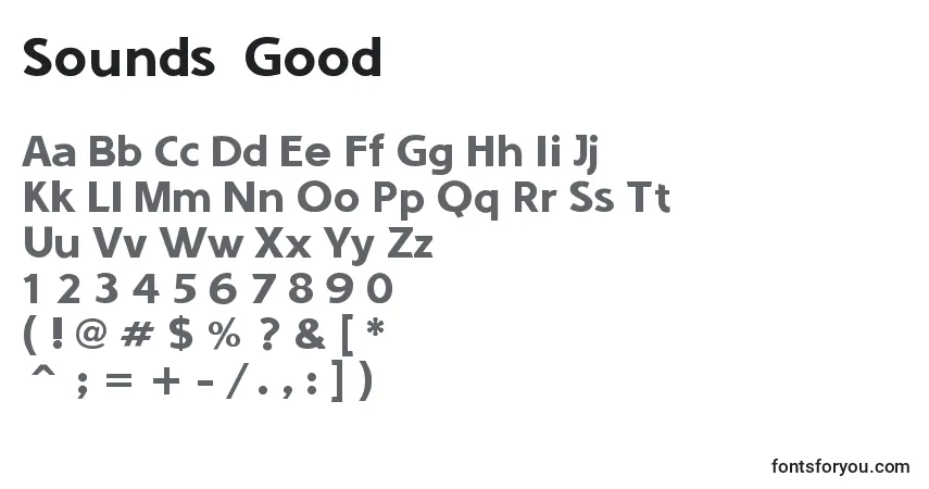 Schriftart Sounds  Good – Alphabet, Zahlen, spezielle Symbole