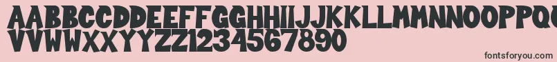 Sour Crunch Font – Black Fonts on Pink Background