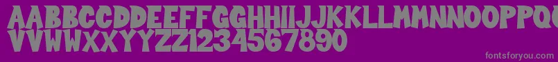 Sour Crunch-Schriftart – Graue Schriften auf violettem Hintergrund