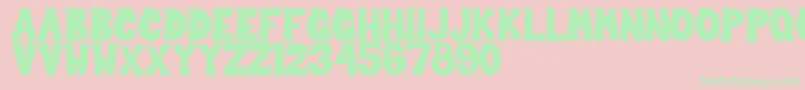 Sour Crunch Font – Green Fonts on Pink Background
