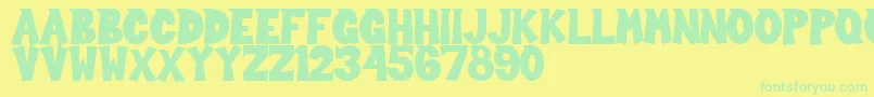 Sour Crunch Font – Green Fonts on Yellow Background