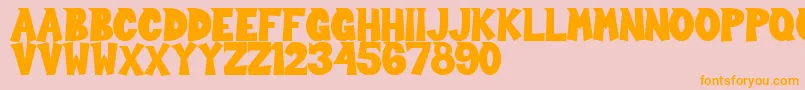 Sour Crunch Font – Orange Fonts on Pink Background