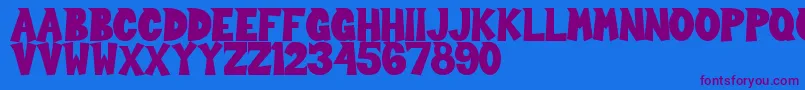 Шрифт Sour Crunch – фиолетовые шрифты на синем фоне