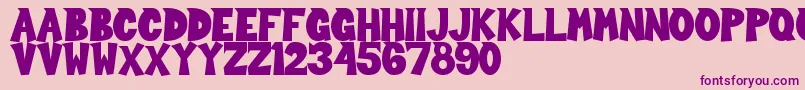 Sour Crunch Font – Purple Fonts on Pink Background