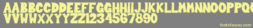 Sour Crunch-fontti – keltaiset fontit harmaalla taustalla