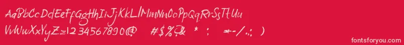 Шрифт South Baggreg Demo – розовые шрифты на красном фоне