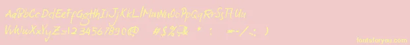 South Baggreg Demo Font – Yellow Fonts on Pink Background