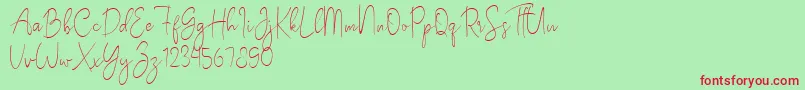 South Boston Font – Red Fonts on Green Background