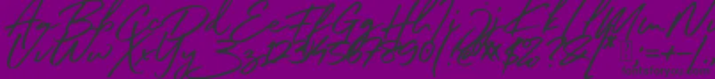 South Celebes Font-Schriftart – Schwarze Schriften auf violettem Hintergrund