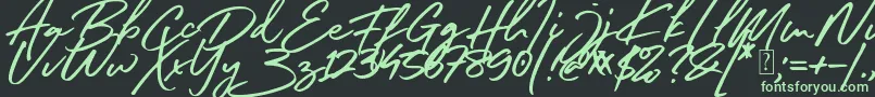 South Celebes Font Font – Green Fonts on Black Background