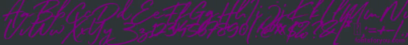 South Celebes Font Font – Purple Fonts on Black Background