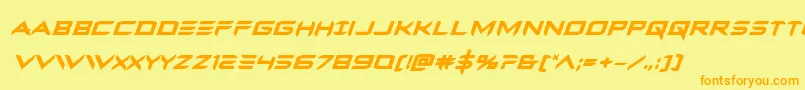 Ferretfaceboldital Font – Orange Fonts on Yellow Background