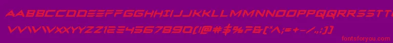 Ferretfaceboldital Font – Red Fonts on Purple Background