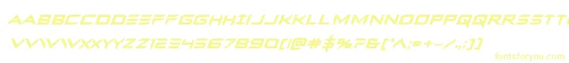 Ferretfaceboldital Font – Yellow Fonts on White Background